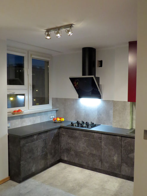Minimalistyczna kuchnia na wymiar Warszawa — szara zabudowa 3