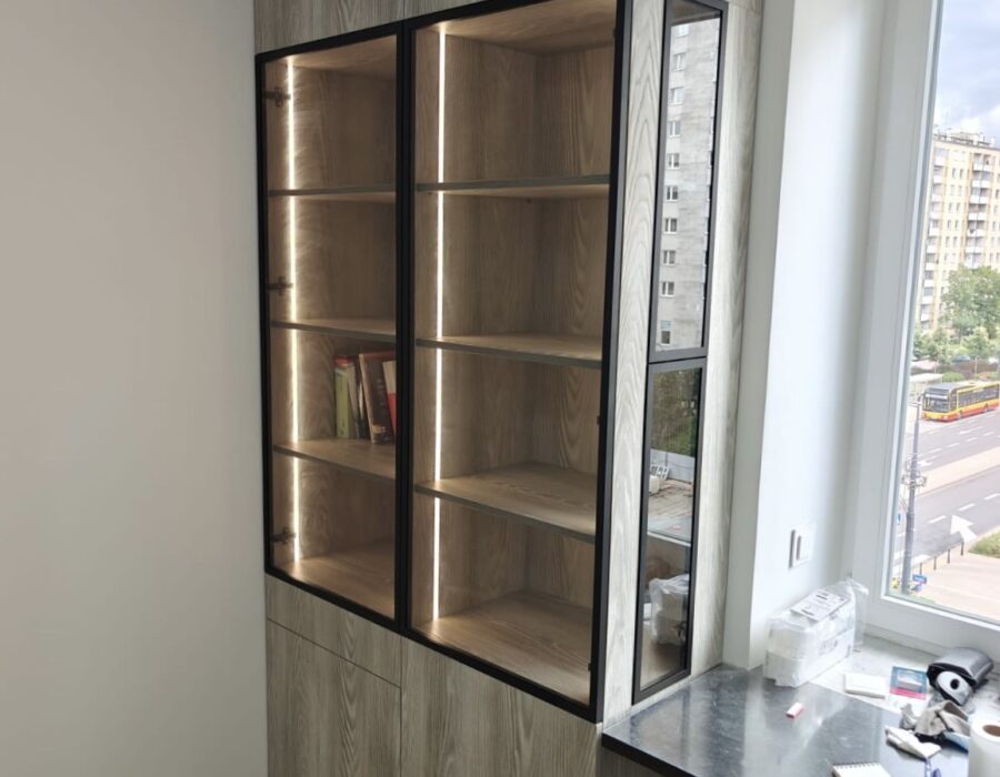 Biblioteka na książki i segregatory z podświetleniem LED — Warszawa — Biblioteka na książki i segregatory, Warszawa
